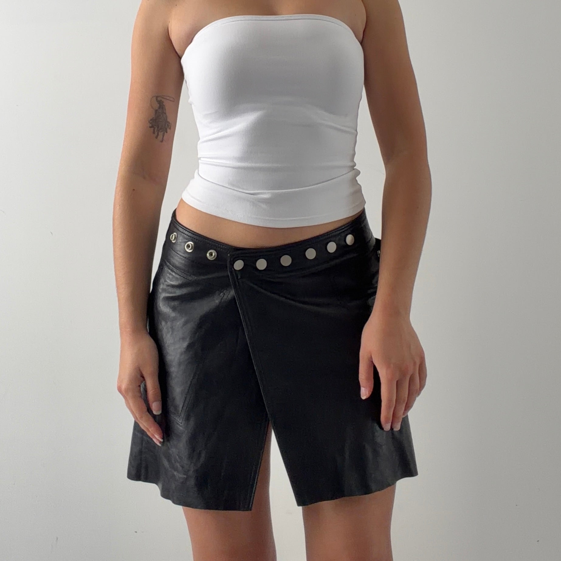 Leather Mini Skirt | 6-8