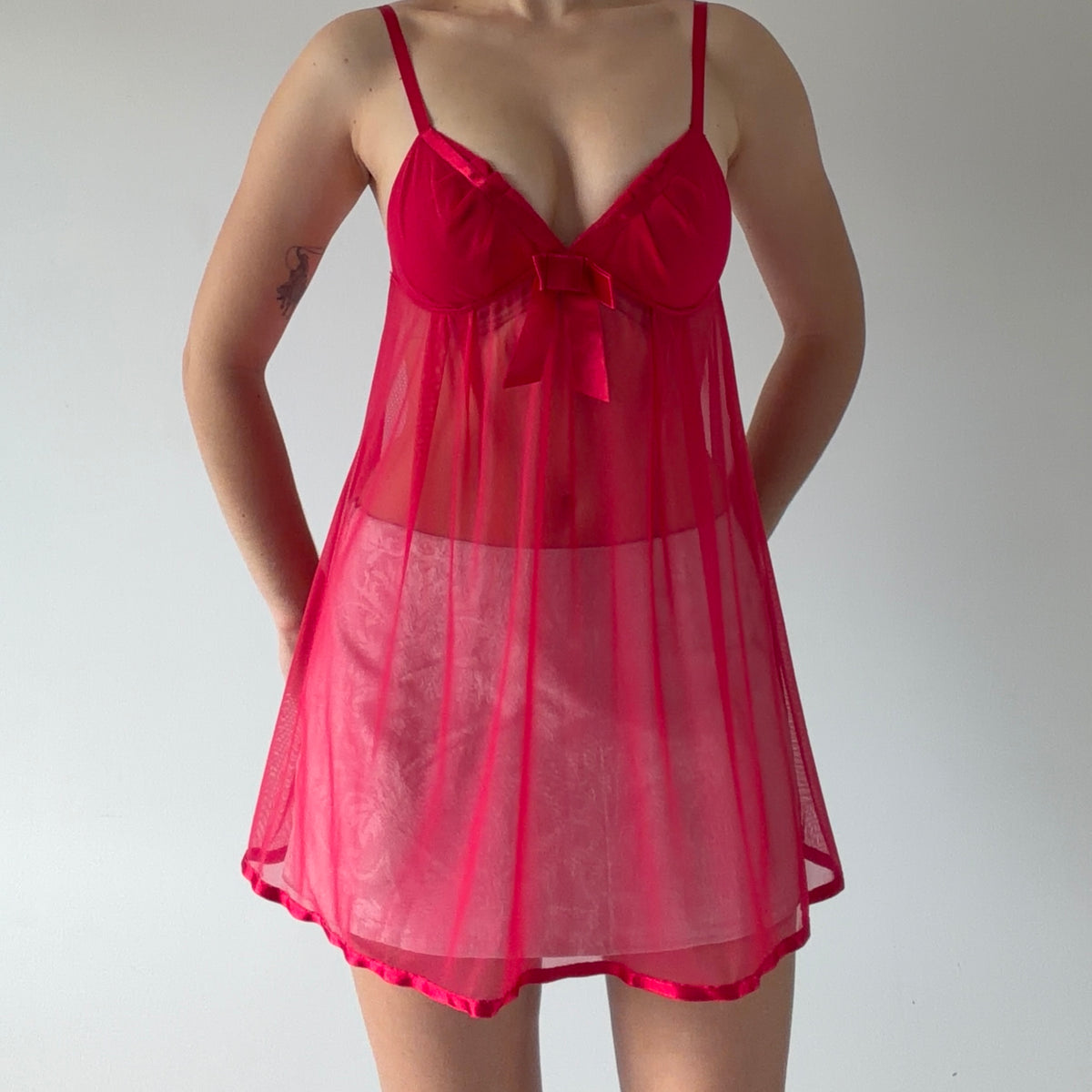 Victoria's Secret Mesh Babydoll Cami | M