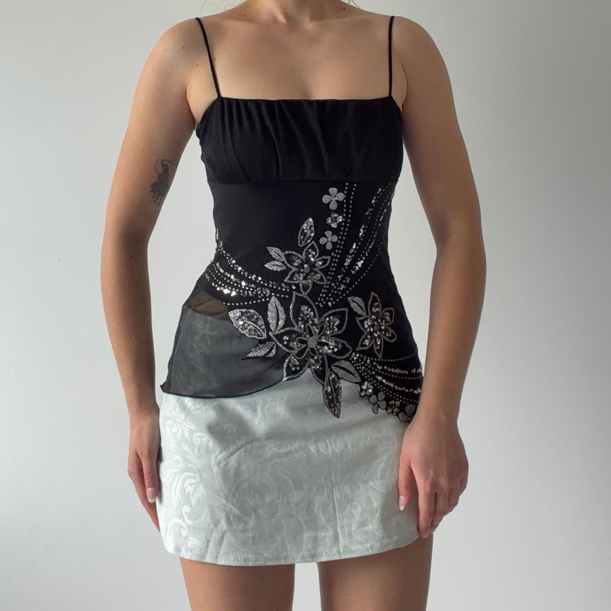 Wet Seal Babydoll Beaded Cami | XS