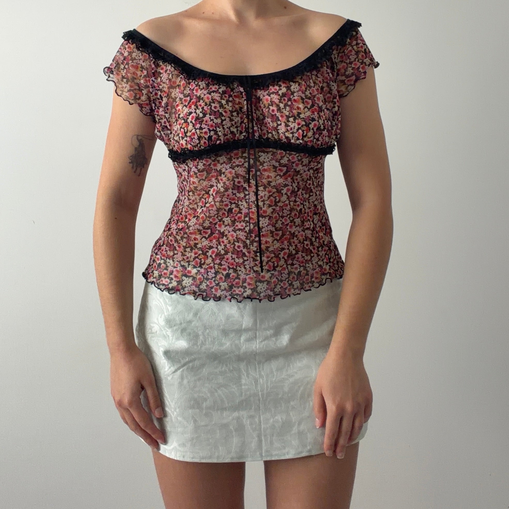 Victoria's Secret Mesh Babydoll Top | M