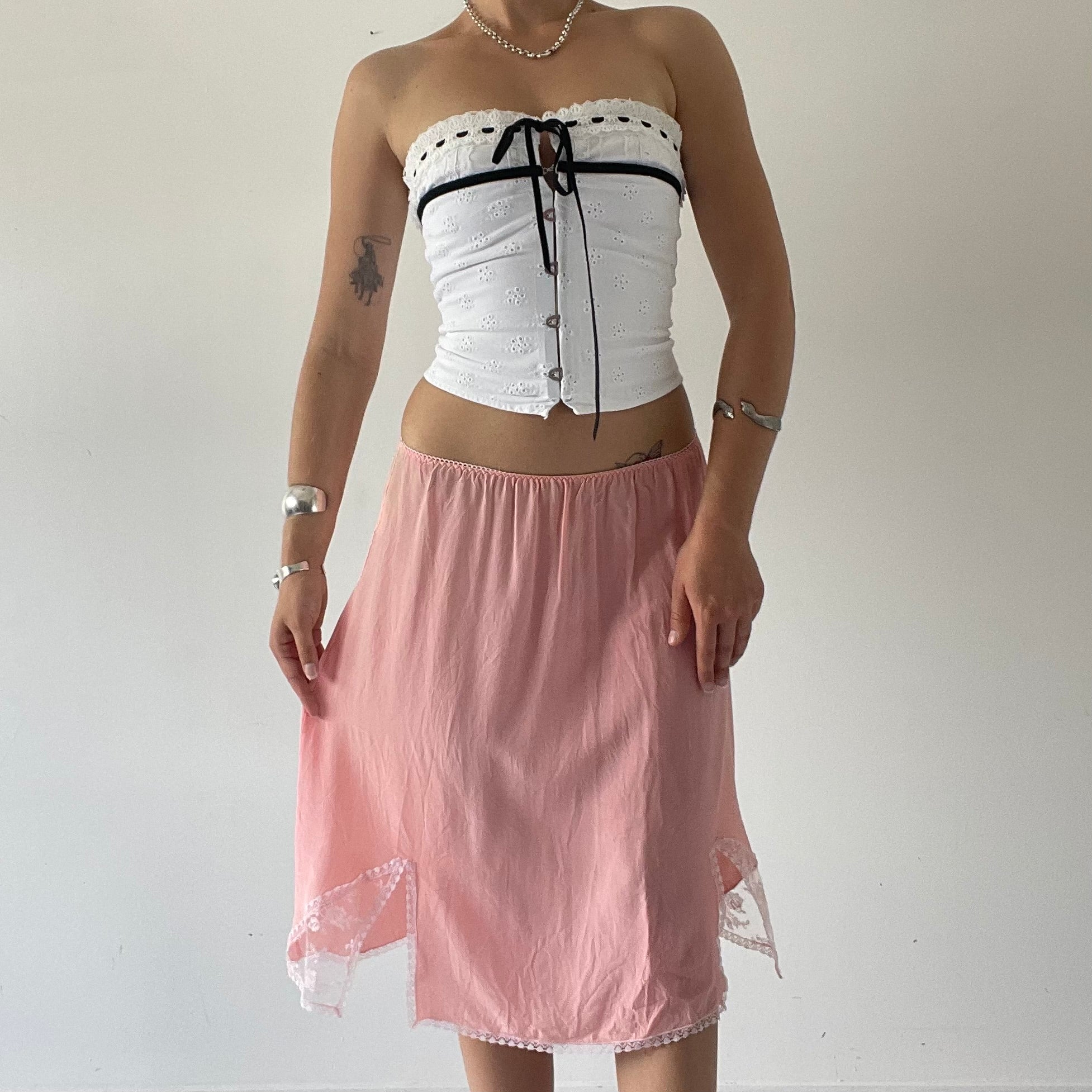 Silk Slip Lace Skirt | 6-10