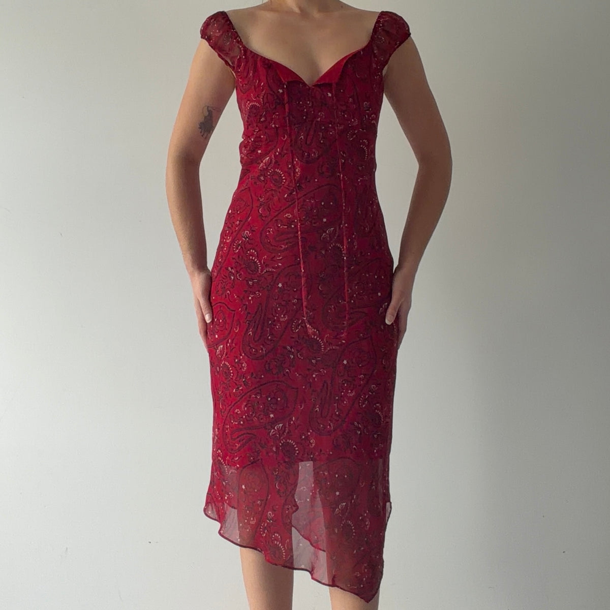 Jonathan Martin Paisley Midi Dress | M