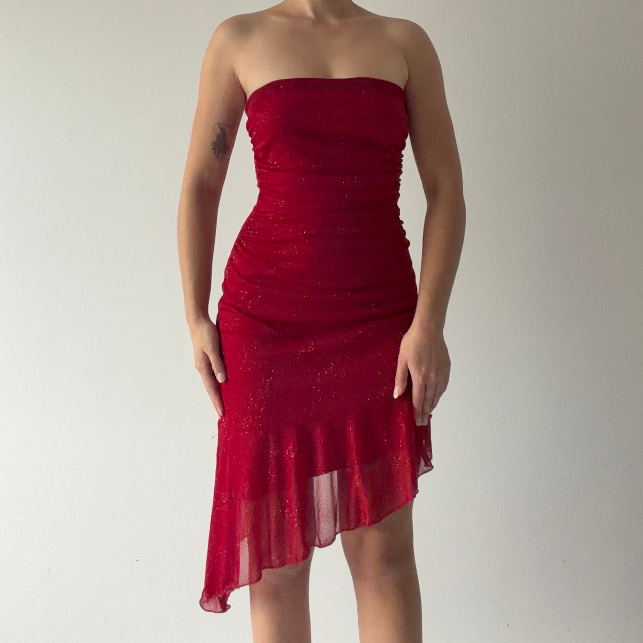 Mariposa Strapless Asymmetric Dress | S