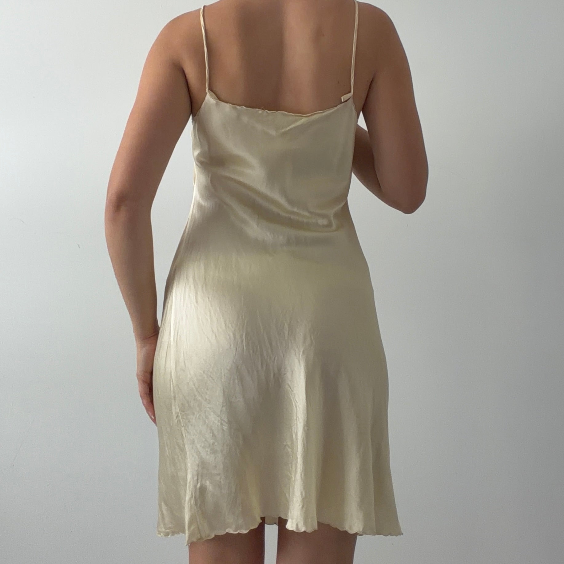 Silk Slip Dress in Butter Yellow | 8-10