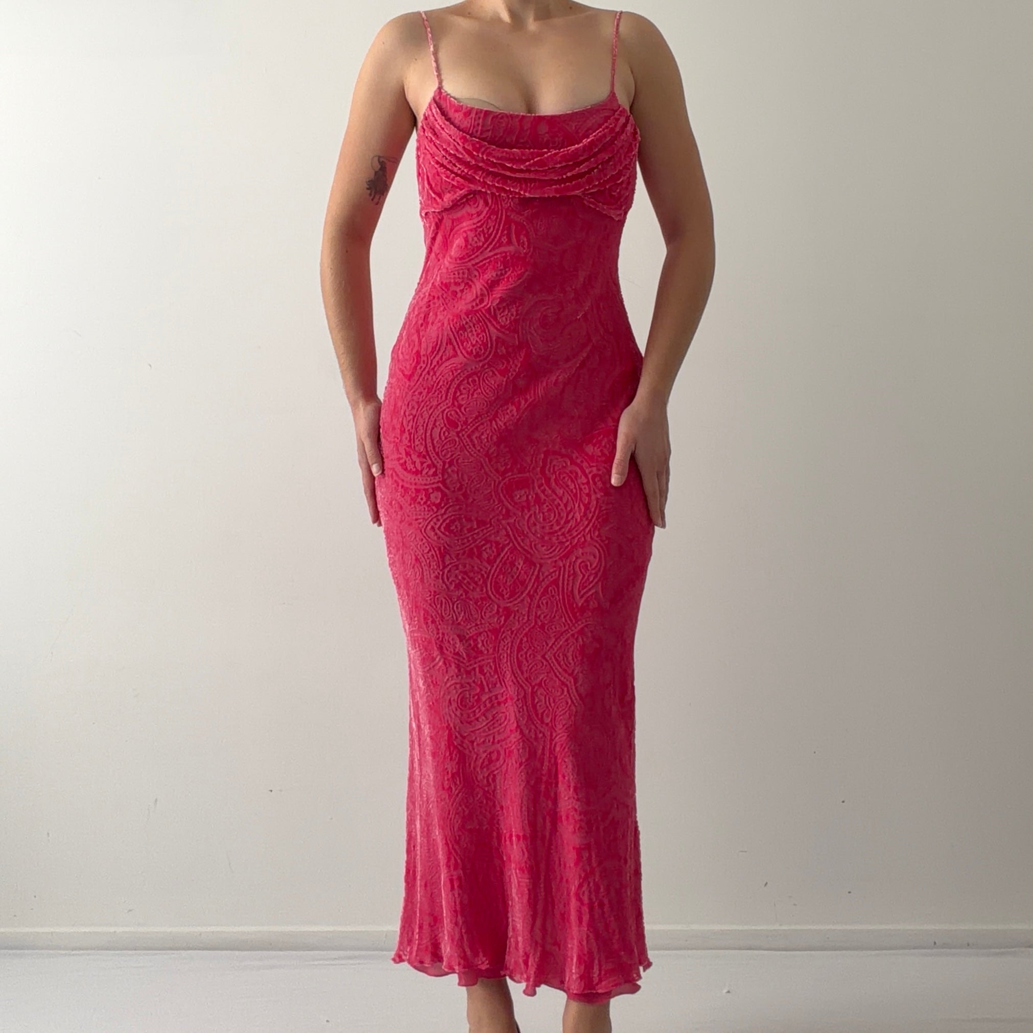 Kaliko Silk Velvet Burnout Dress | 8-10