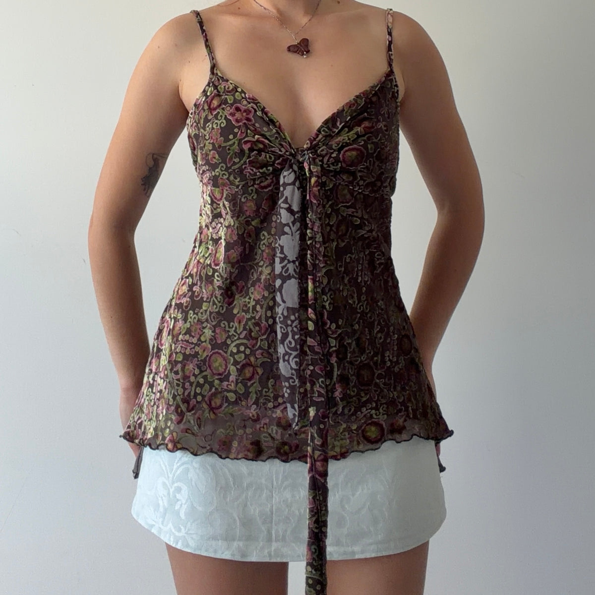 My Michelle Velvet Burnout Cami | M-L