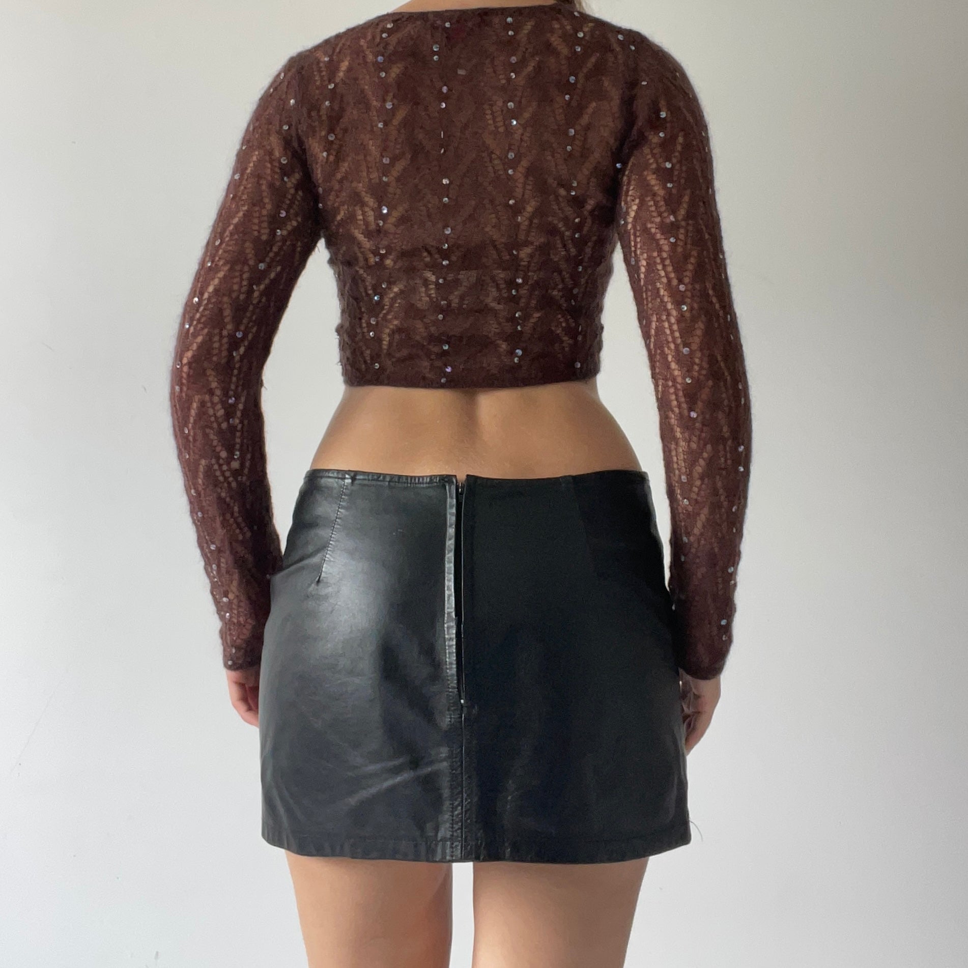 Monsoon Mohair Sequin Tie Top | XS