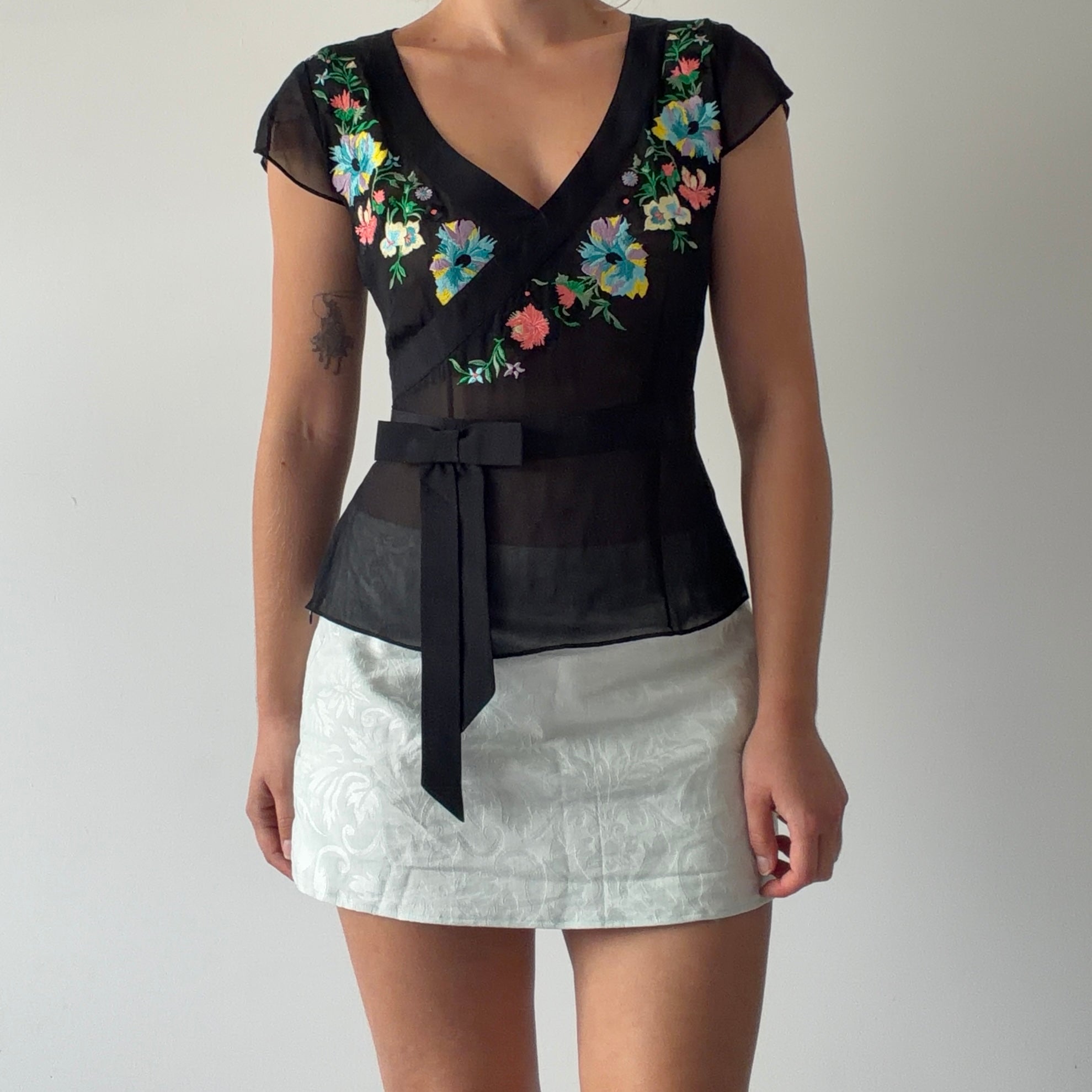 Karen Millen Silk Babydoll Top | 8-10