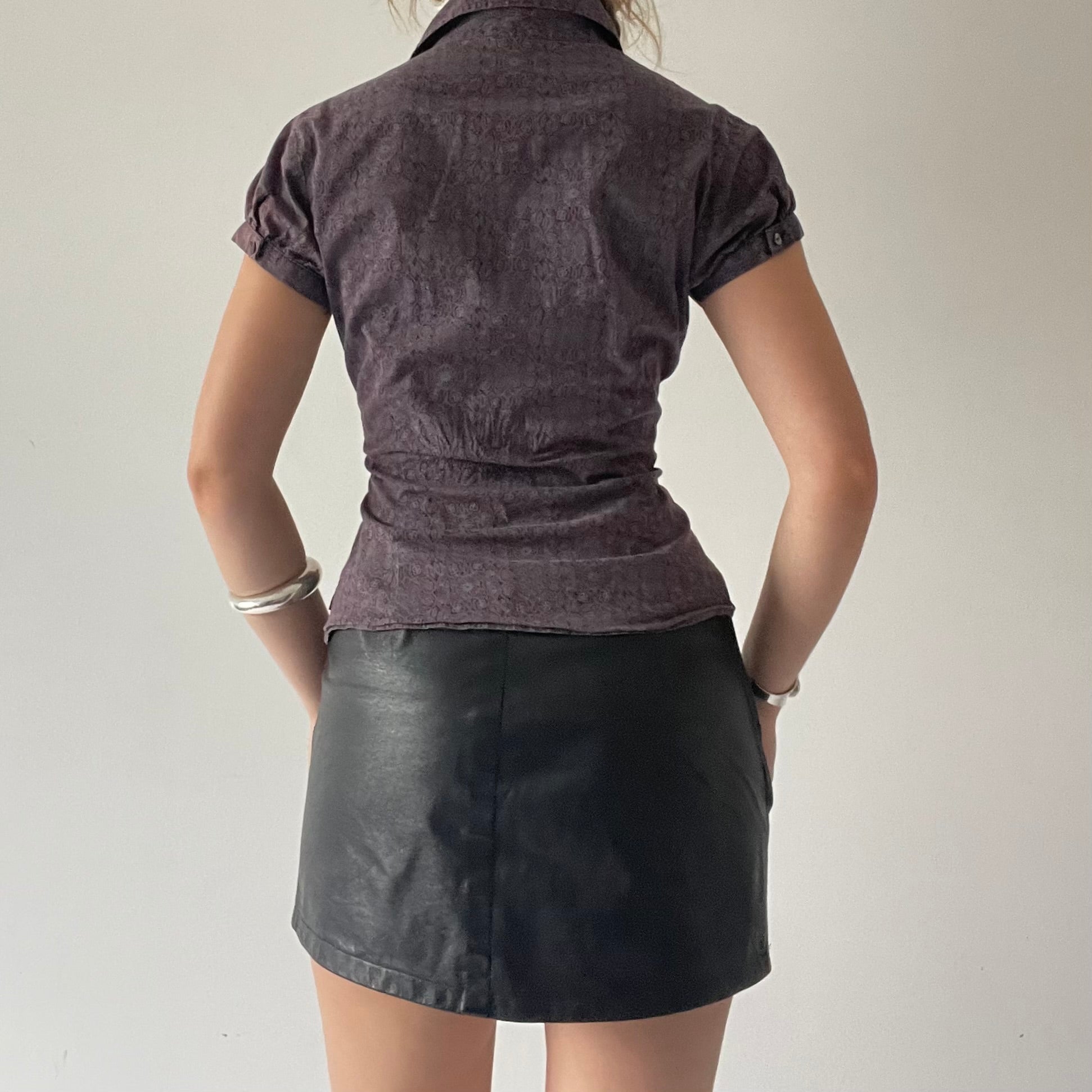 Cue Ruched Button Up Top | 8-10