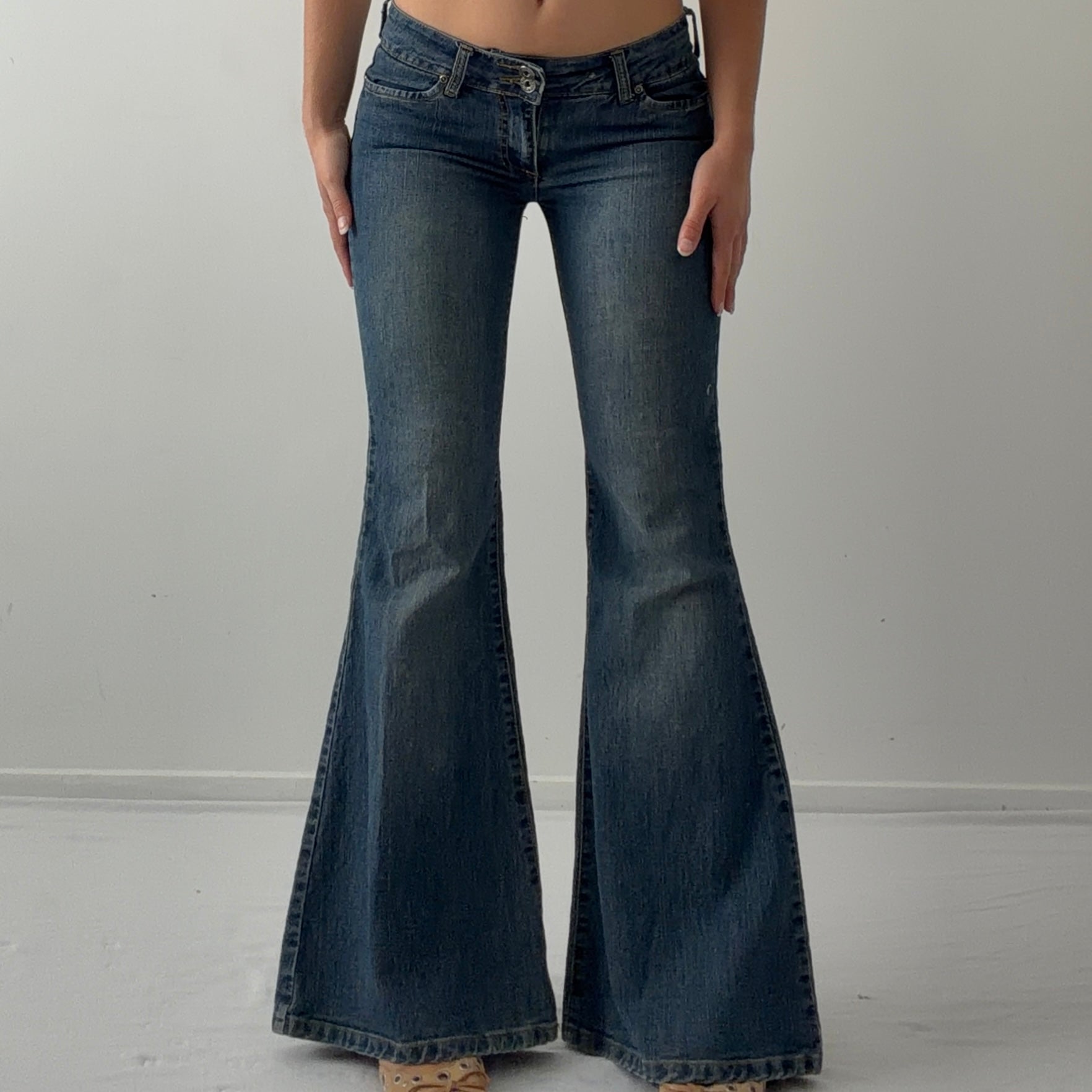 Stone Eagle Low Rise Flare Jeans | 6-8