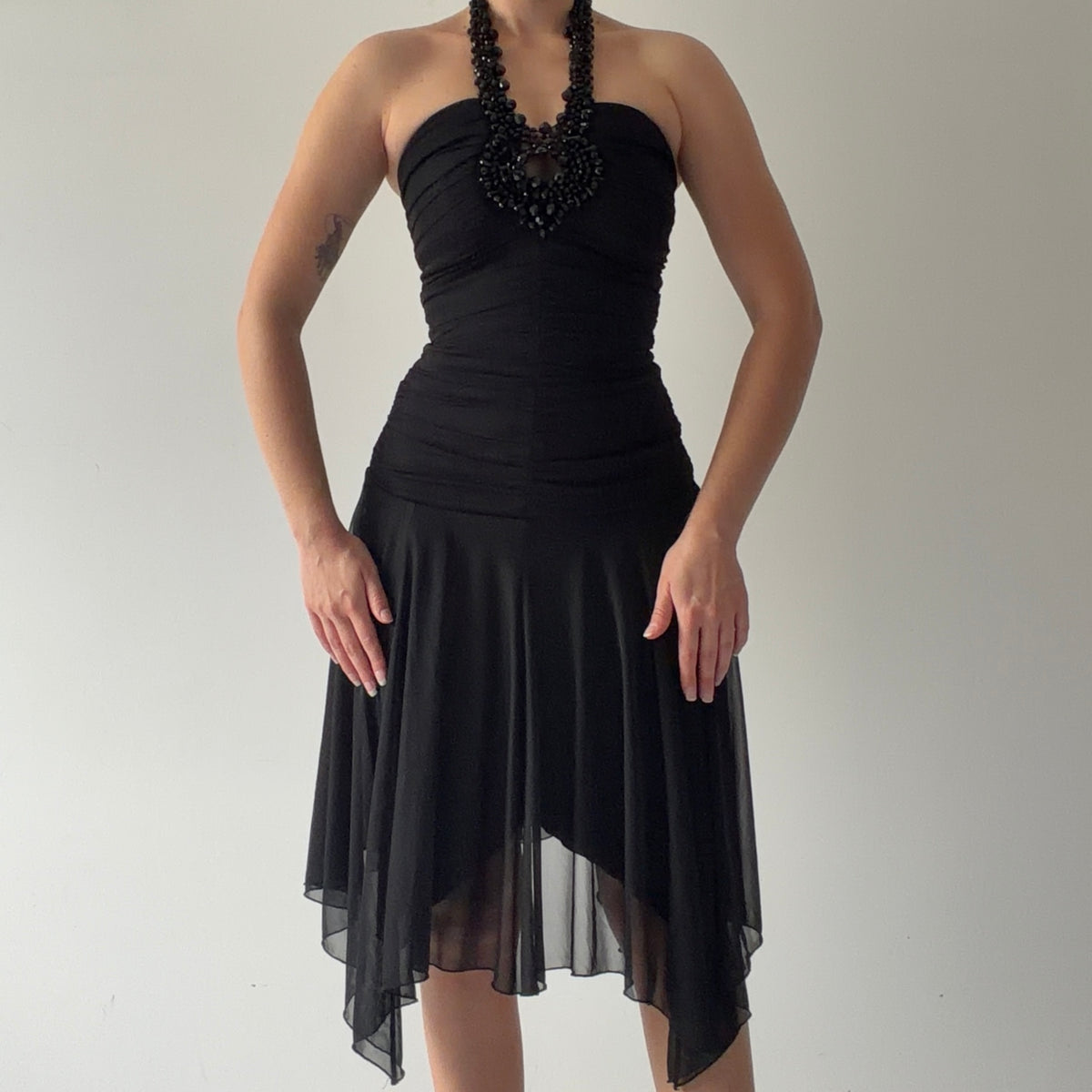 Le Chateau Asymmetric Midi Dress | XXS