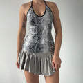 Juno Snake Print Halter | L