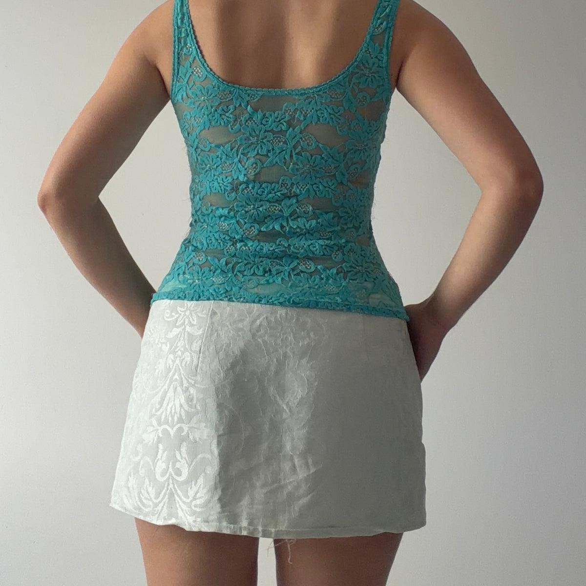 Lace Ribbon Cami Top | S