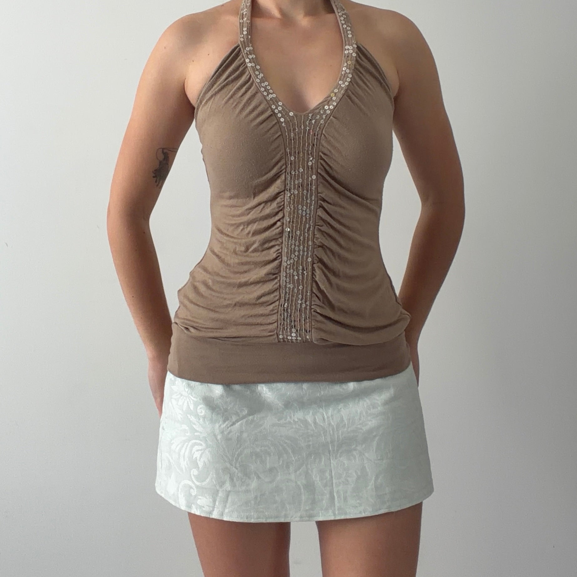 Dynamite Sequin Halter Top | S