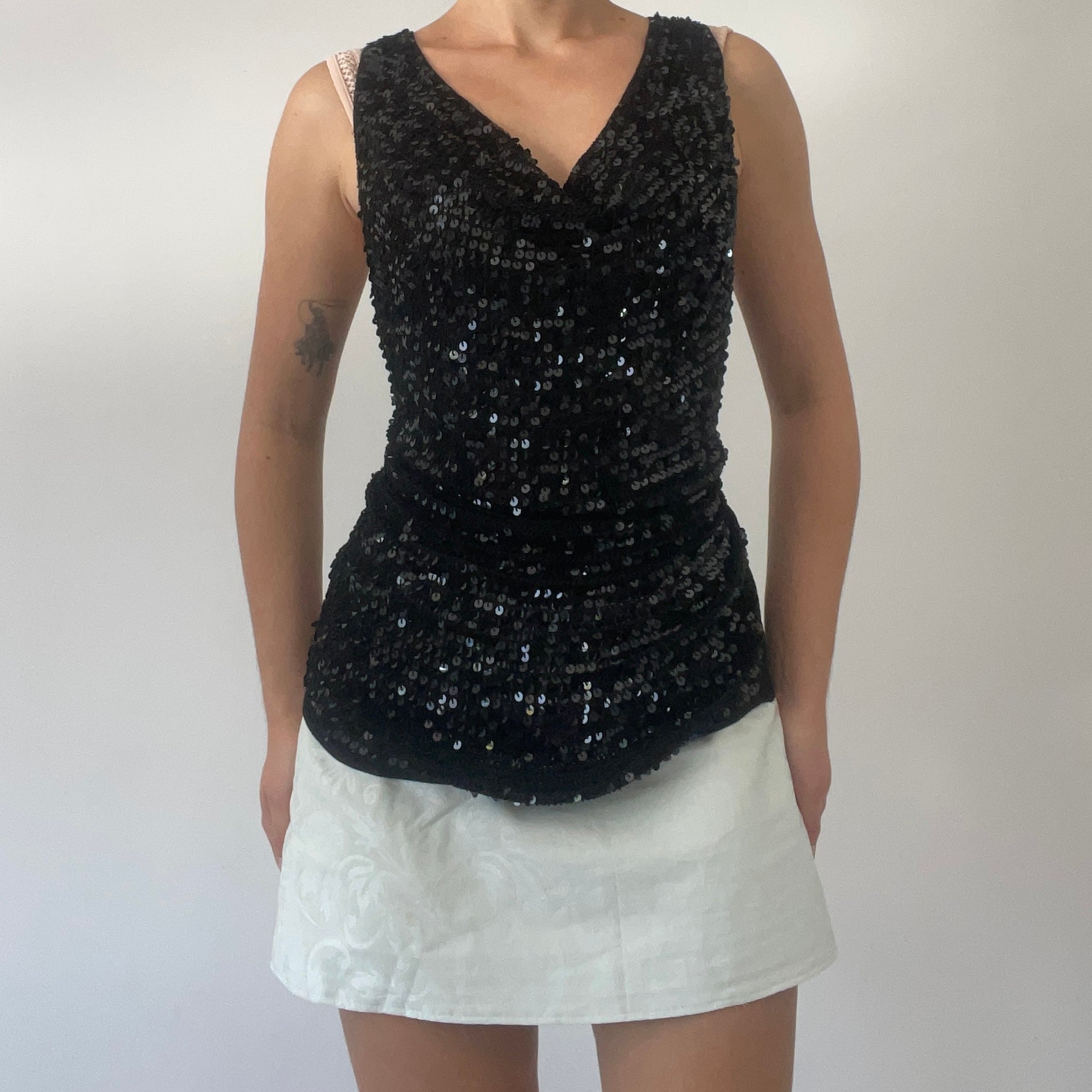 Max Crochet Sequin Top | L