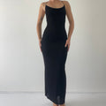 90s Backless Maxi Dress | S