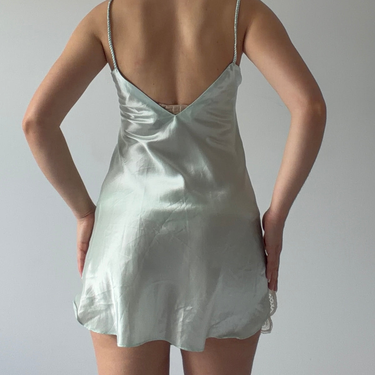 Delicates Satin Sequin Slip Dress | S