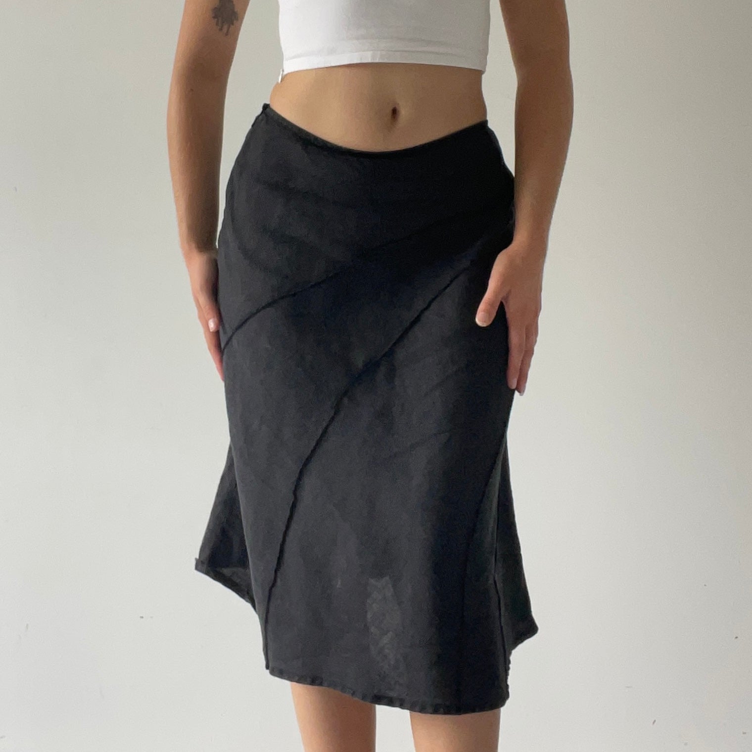 Per Una Linen Midi Skirt | 6-8