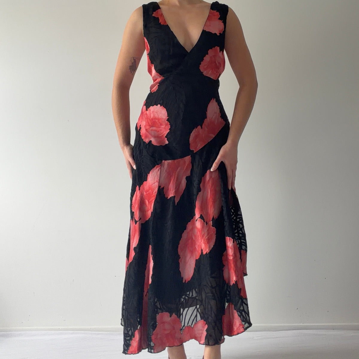 Dressbarn Floral Midi Dress | L