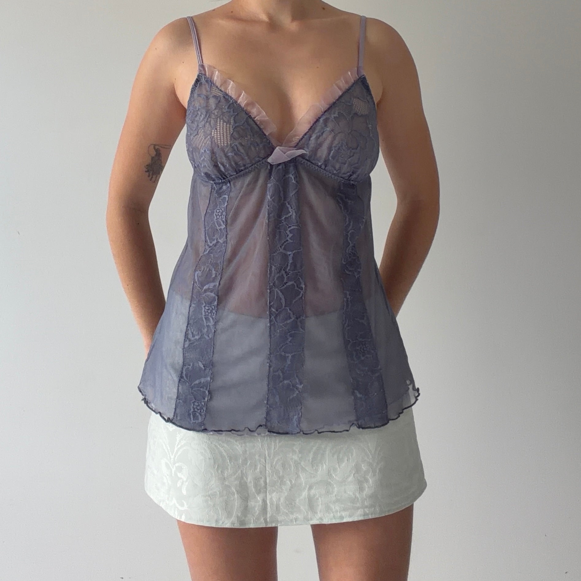 Vera Wang Lace Babydoll Cami | M