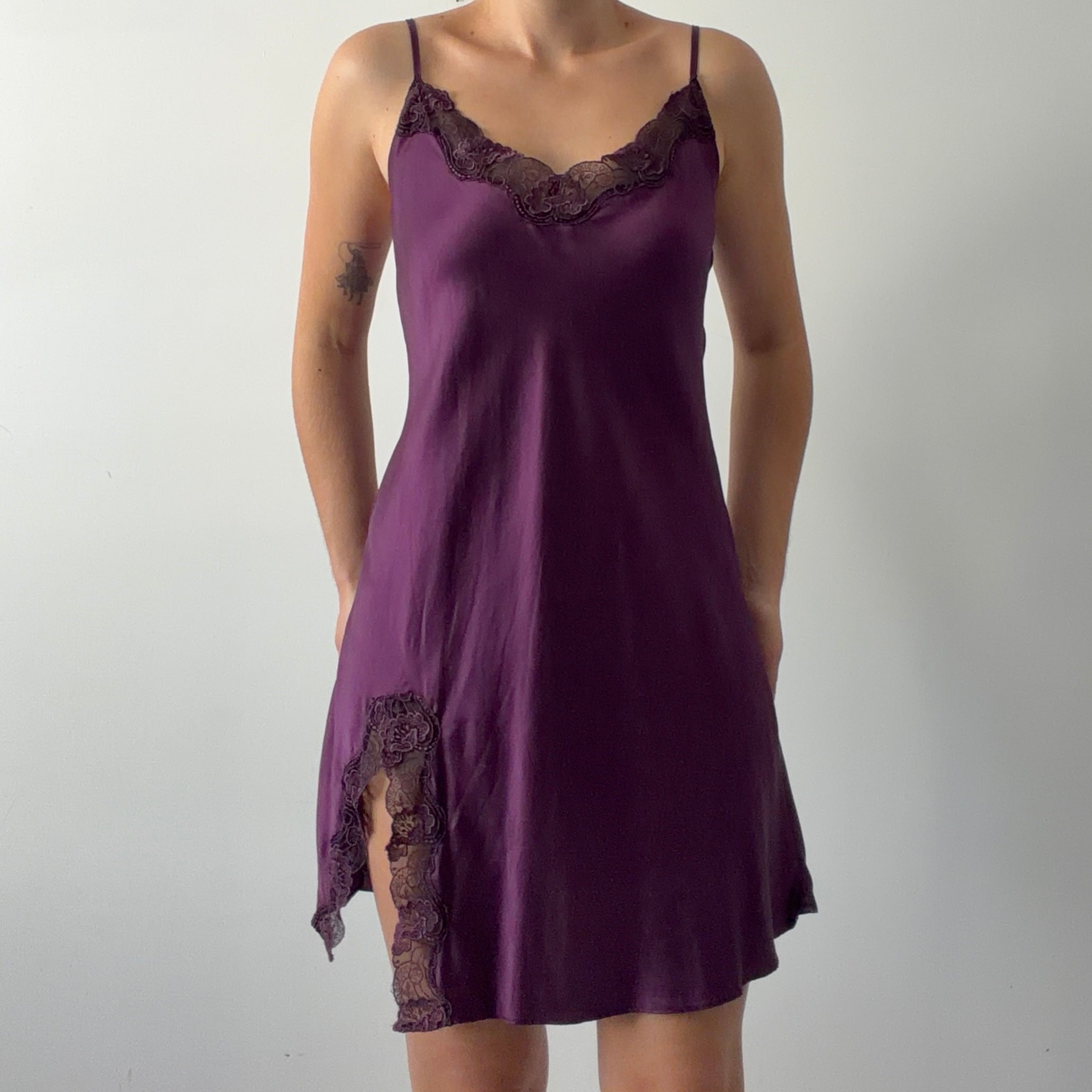 Lady Avenue Silk Lace Slip | M