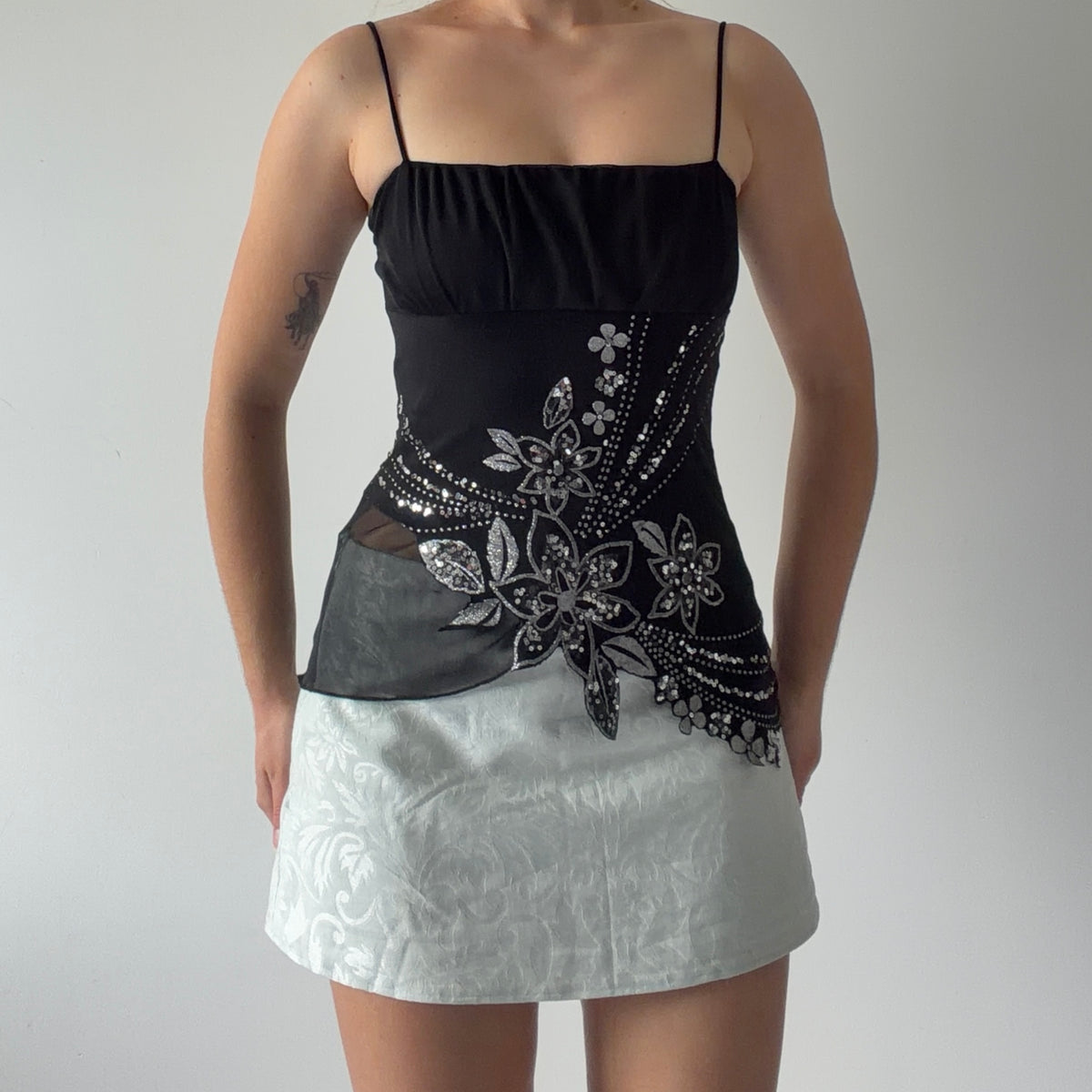 Wet Seal Babydoll Beaded Cami | XS