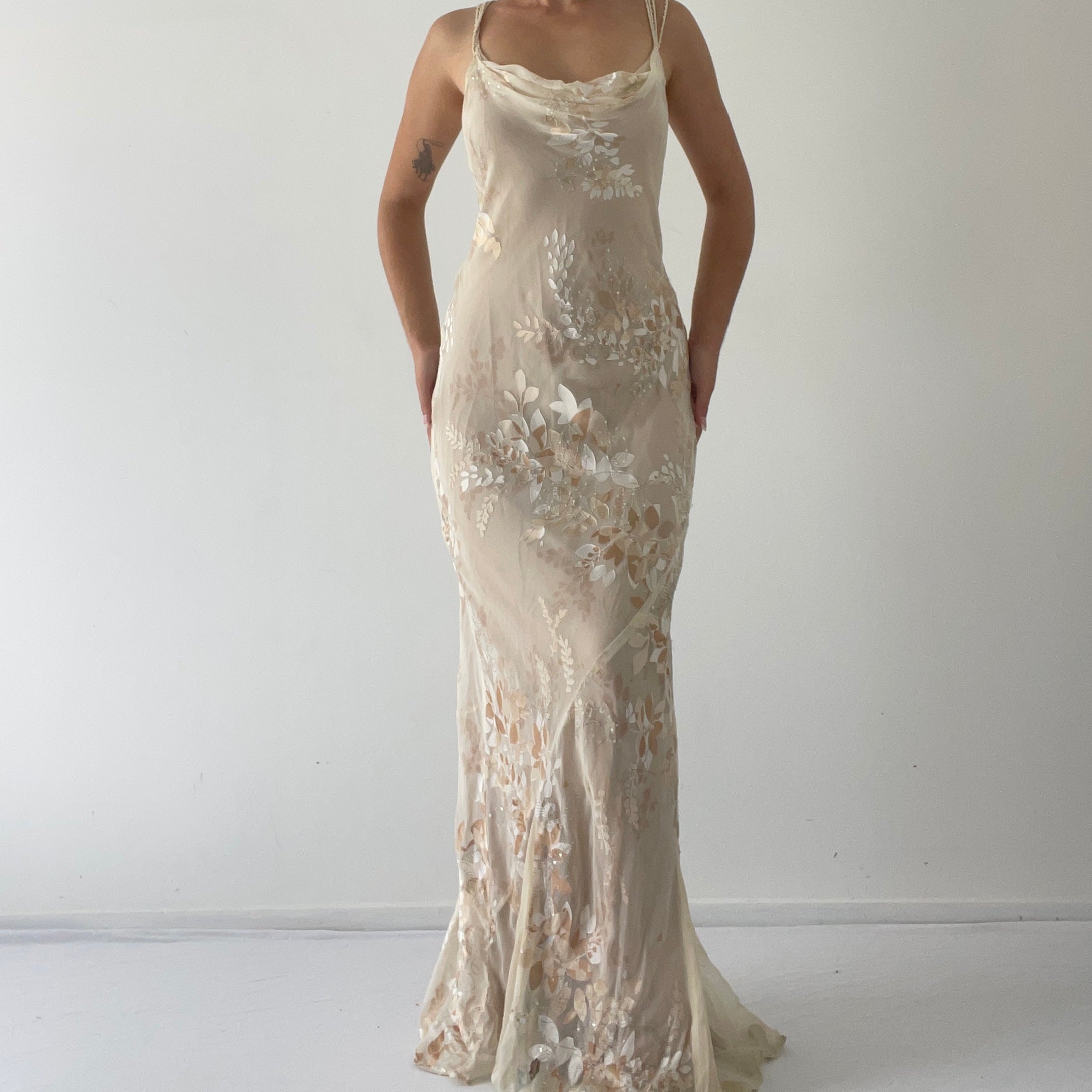 Monsoon Silk Beaded Dress | 8-10