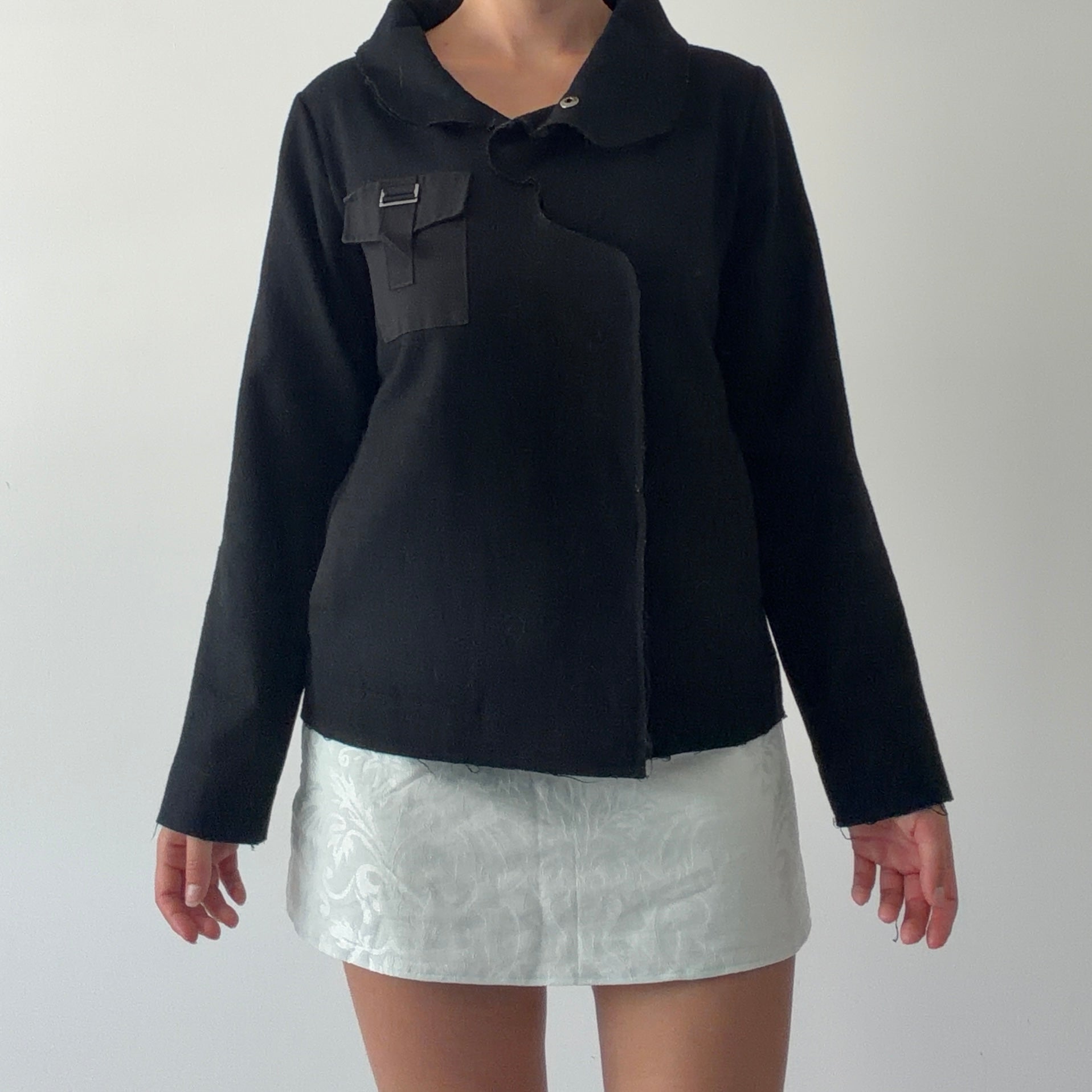 Chalkydigits Wool Asymmetric Jacket | Made in NZ | 6-8