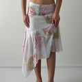 Rose Asymmetric Hem Skirt | S