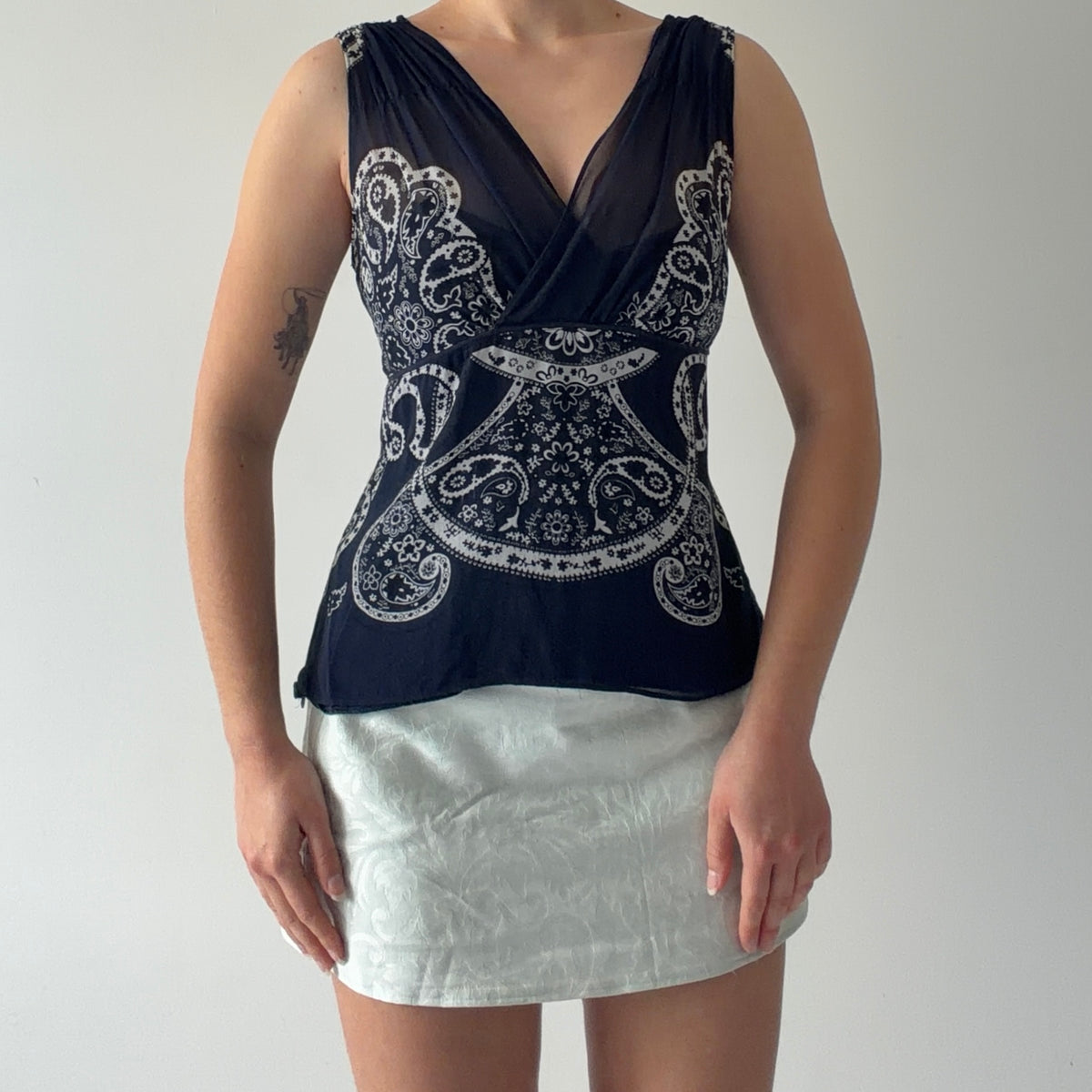 Paisley Silk Top | 10-12