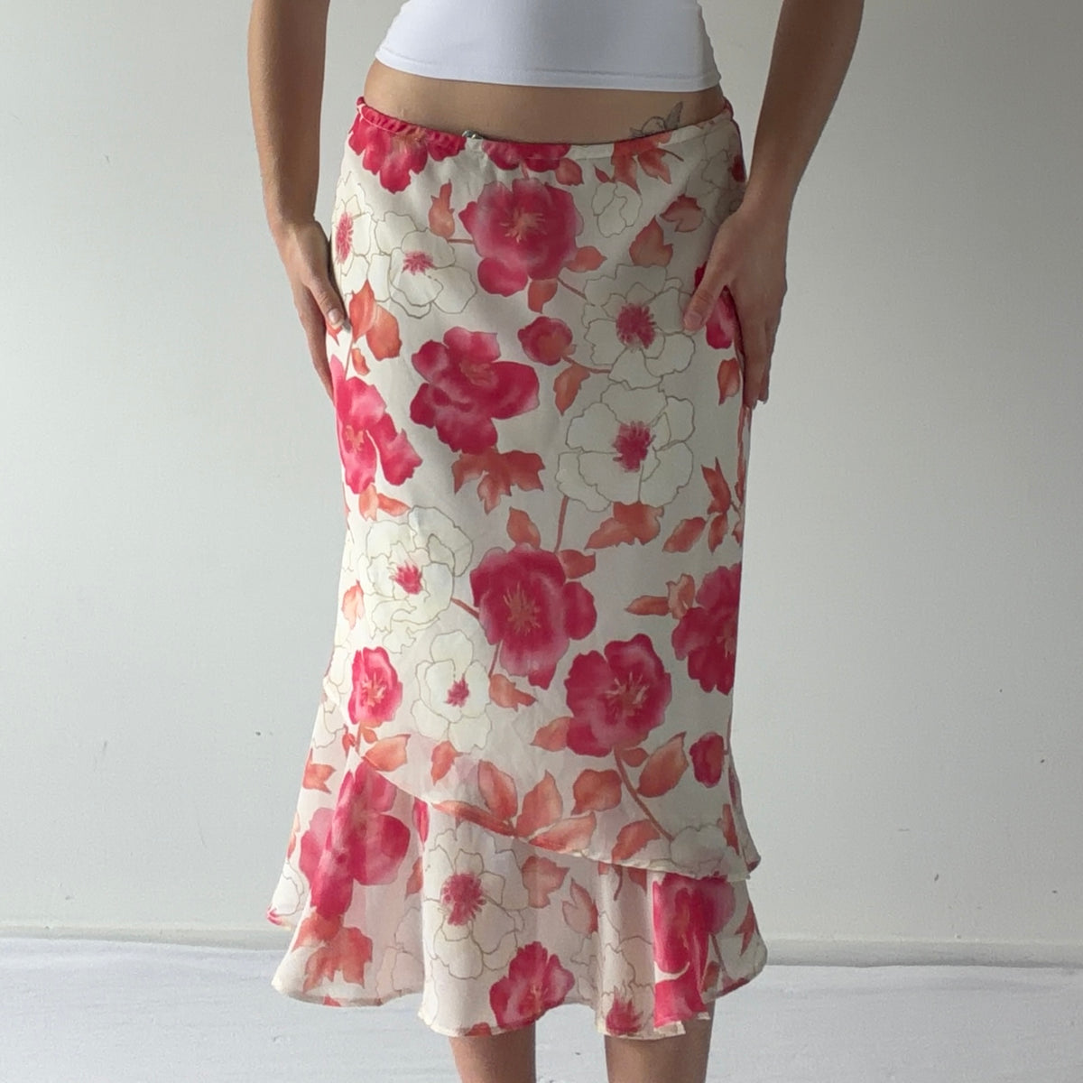 Dressbarn Floral Midi Skirt | S-M