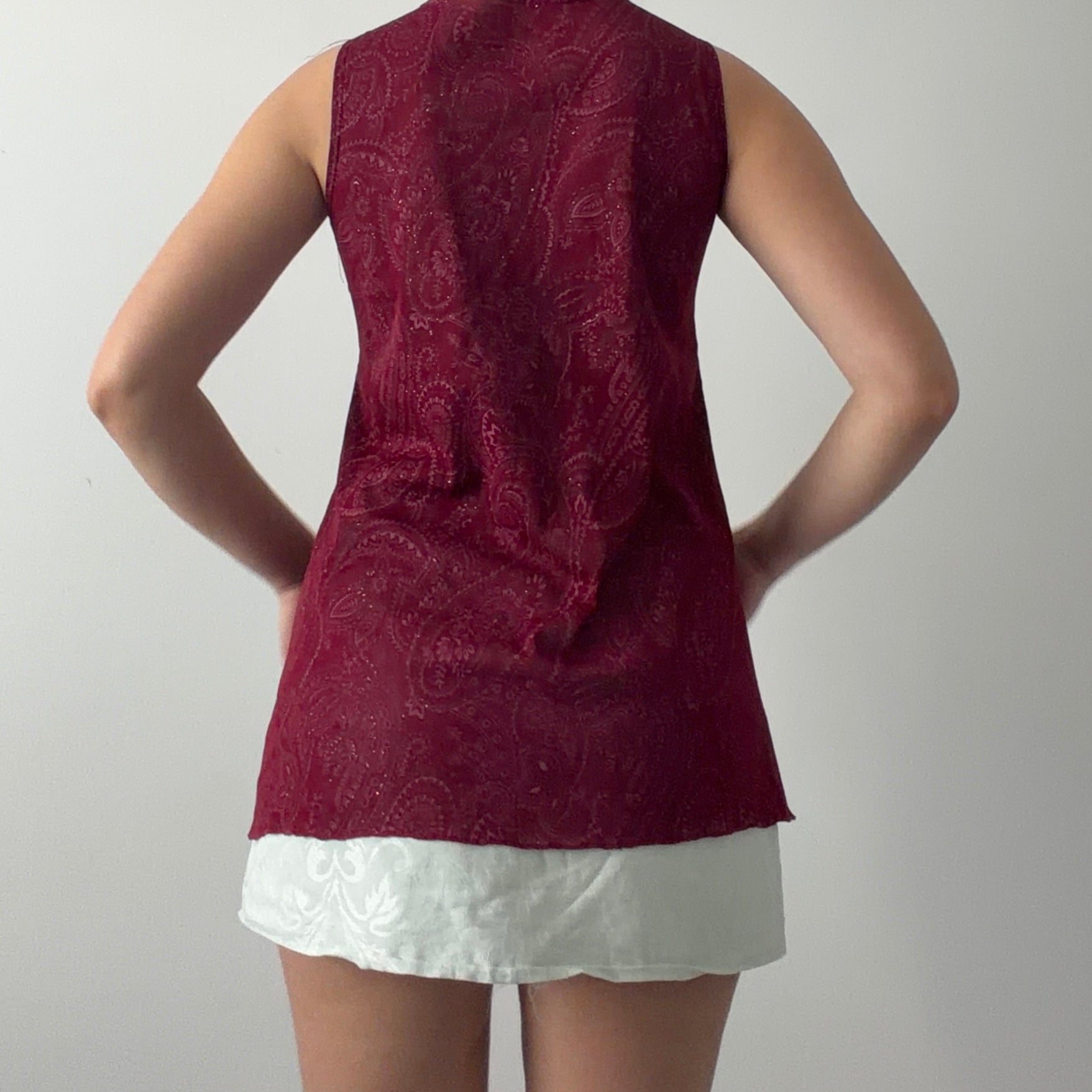 Burgandy Paisley Babydoll Cami | XL