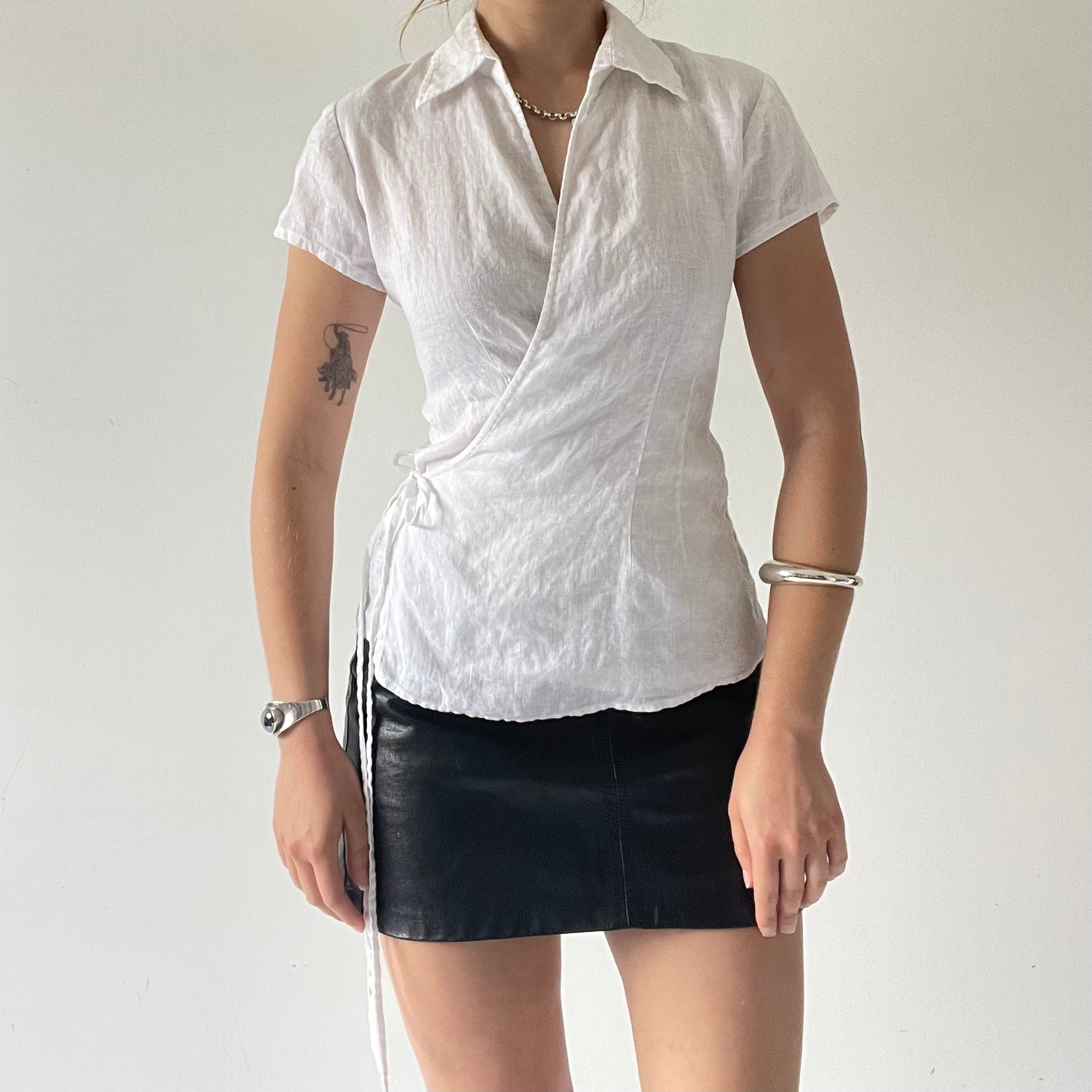 100% Linen Wrap Top | 8-10