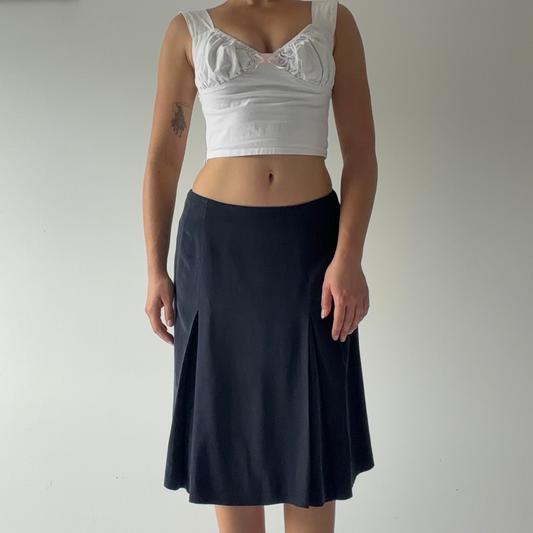 Liz Claiborne Silk Midi Skirt | 6-8