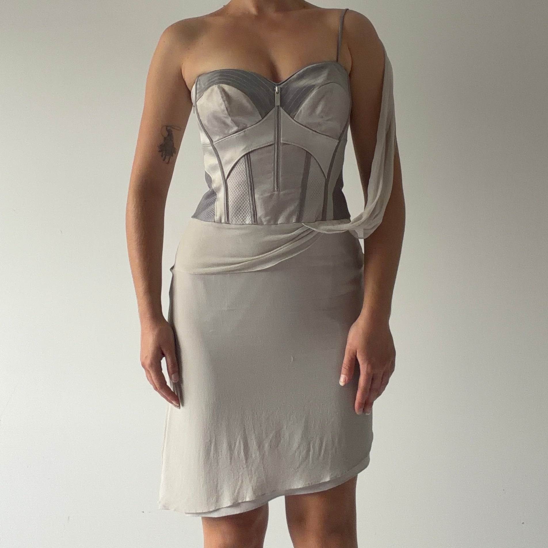 Karen Millen Silk Corset Mini Dress | XS