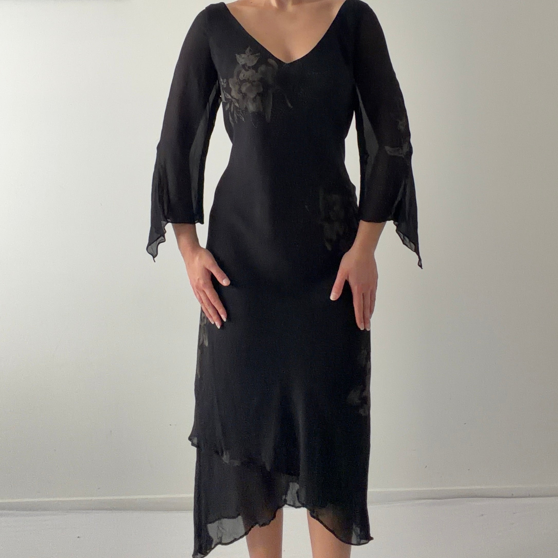 Jones New York Silk Midi Dress | XL