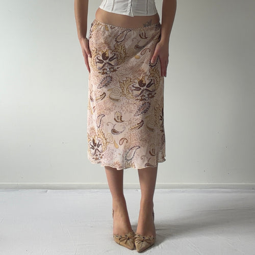 Floral Paisley Midi Skirt | M