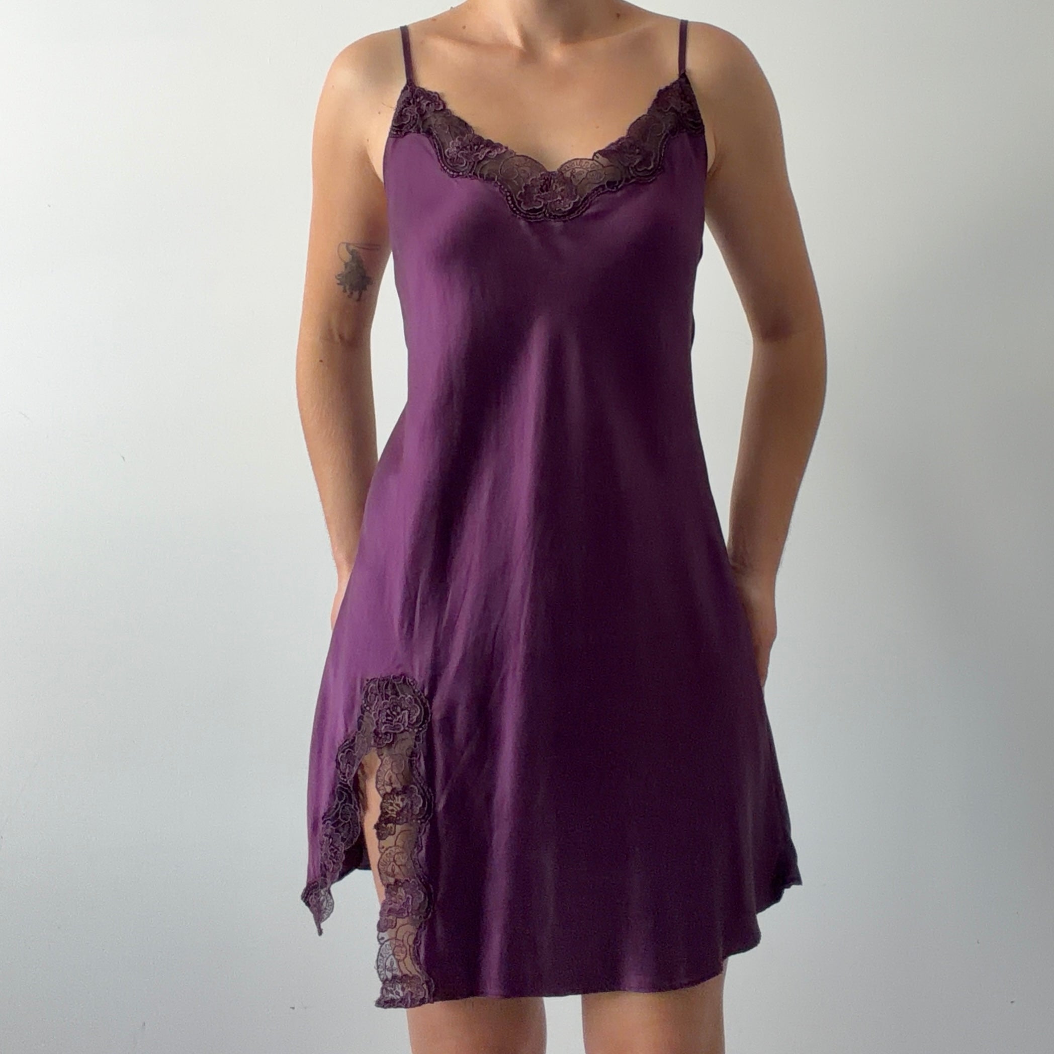 Lady Avenue Silk Lace Slip | M
