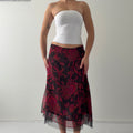 Dana Buchman Silk Midi Skirt | 12-14