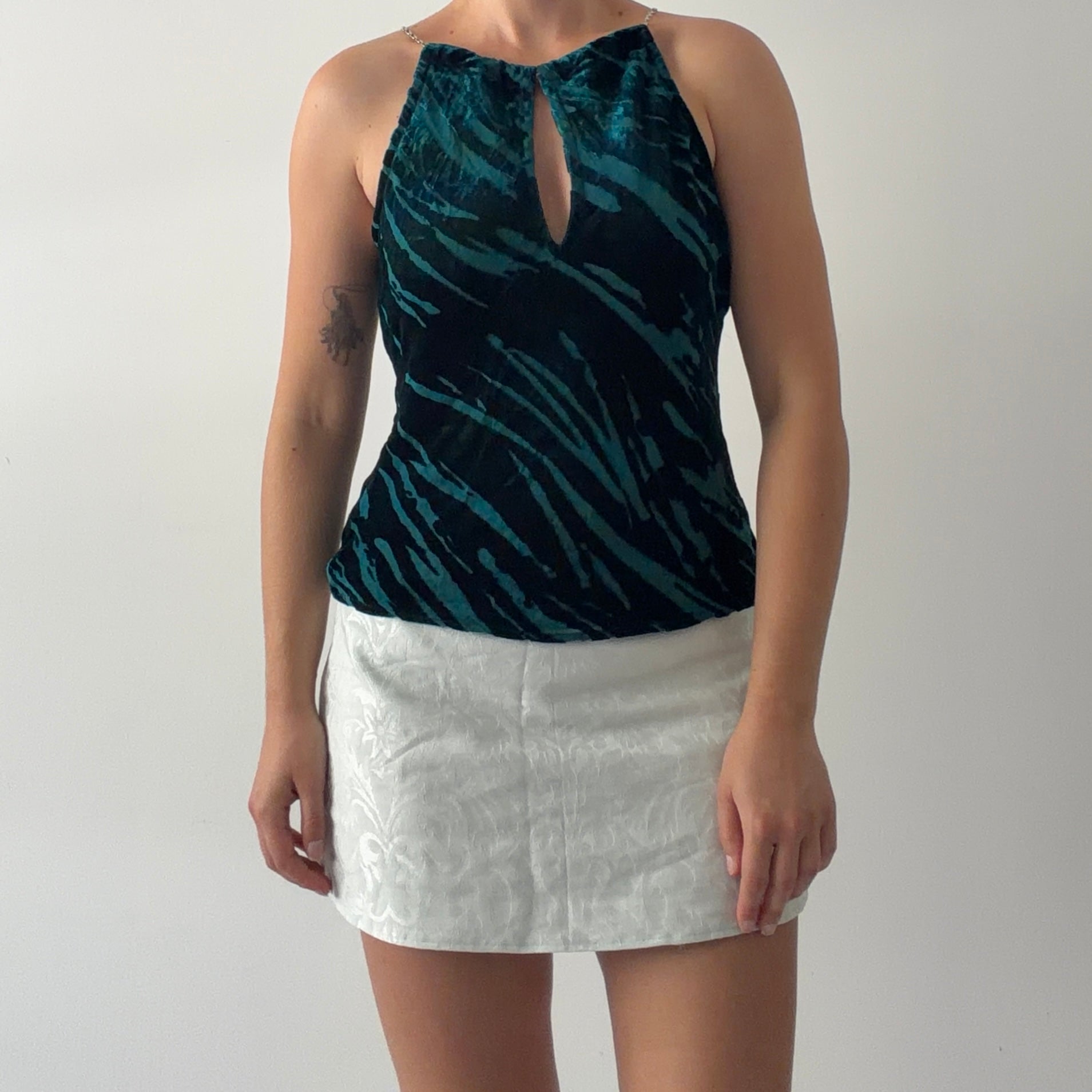 Velvet Burnout Cutout Top | Made in AU | 8-10