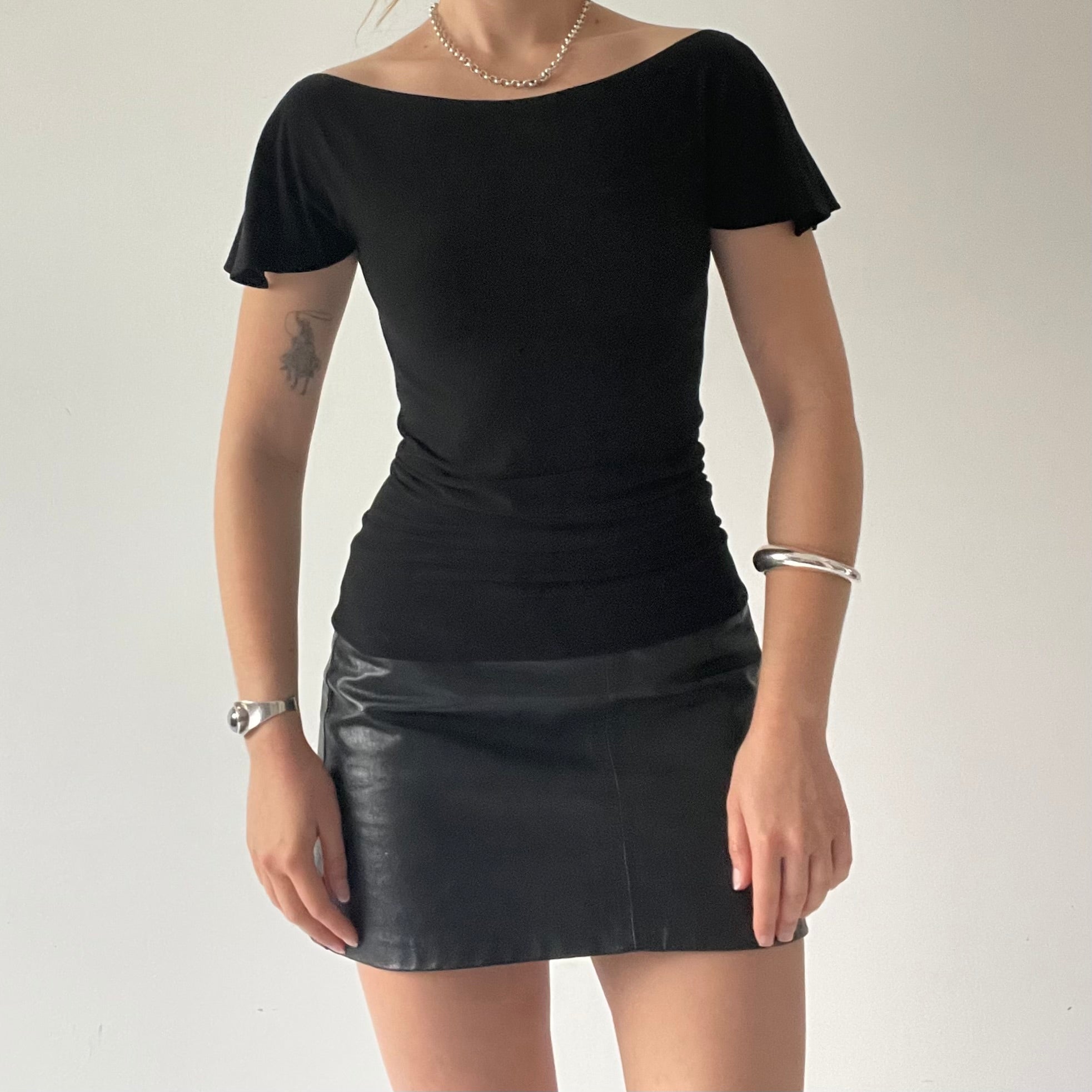 Boat Neck Fitted Top | 6-8