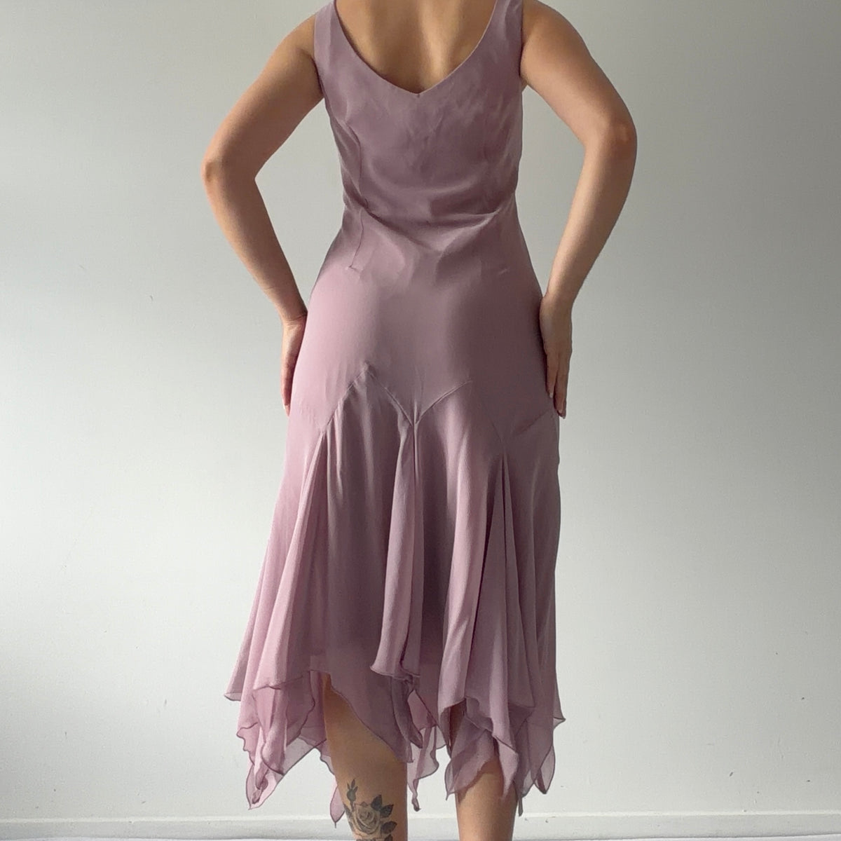 SLF Fashions Asymmetric Beaded Dress | L
