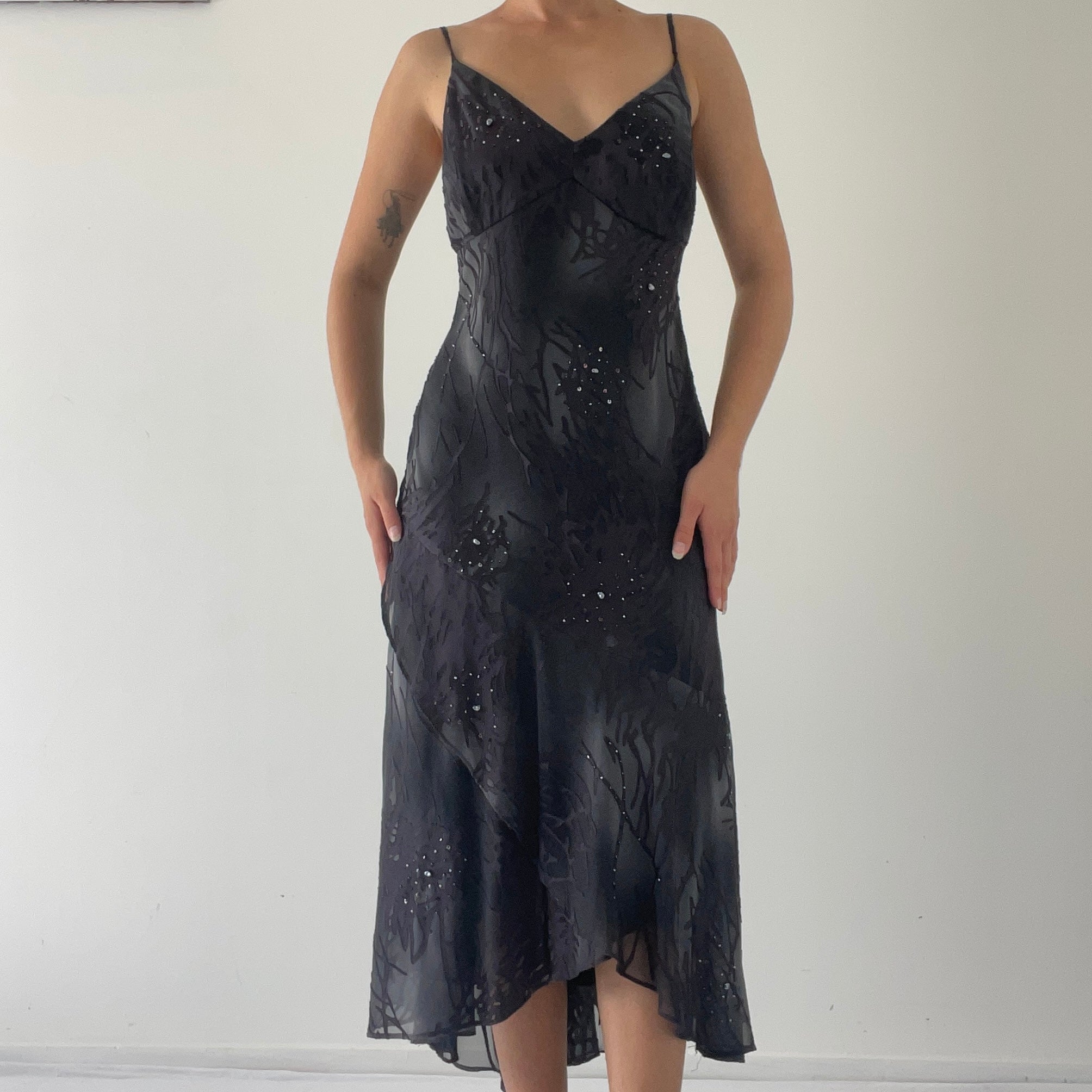 Liz Jordan Beaded Ruffle Dress | 12-14