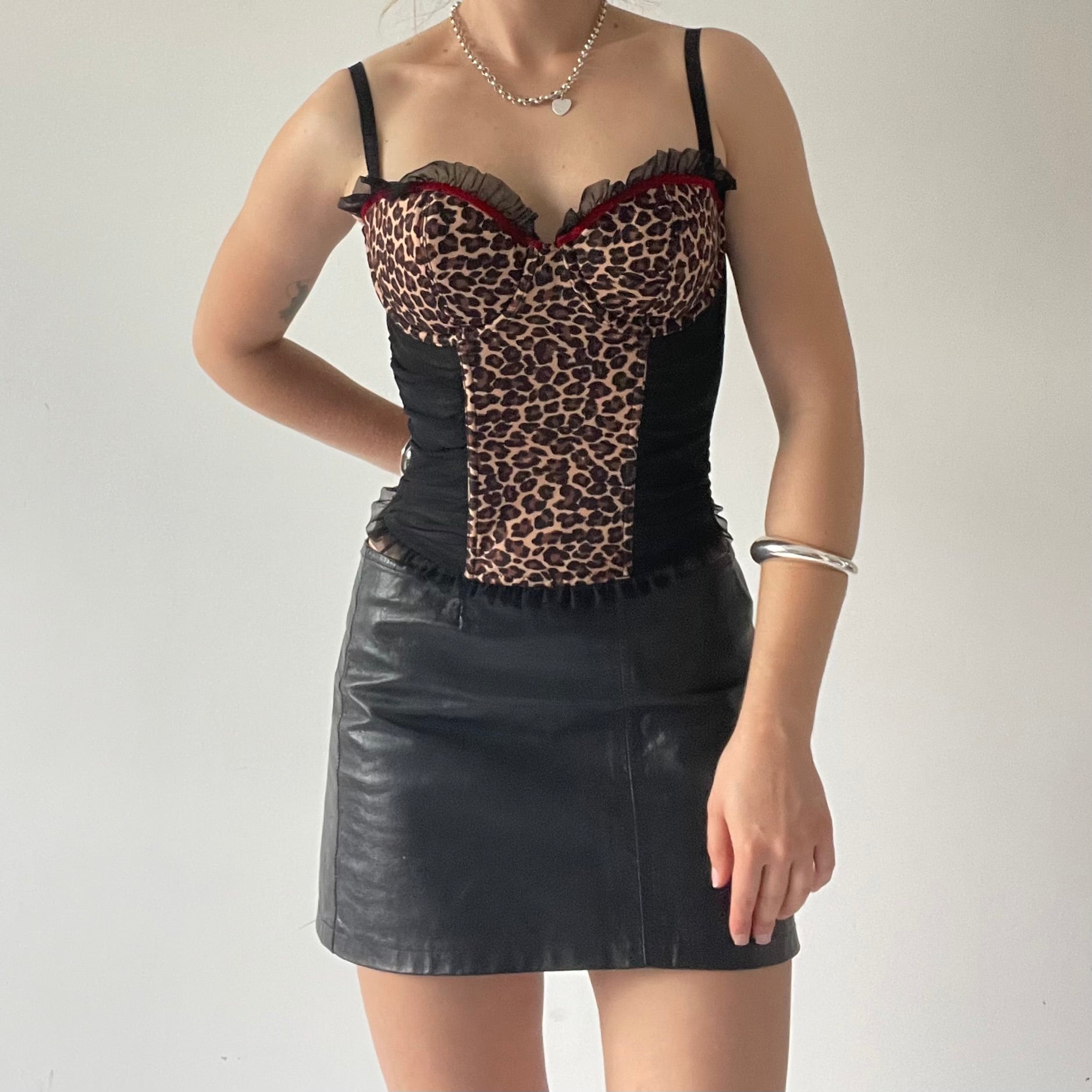 Leopard Print Mesh Corset | 12-14C