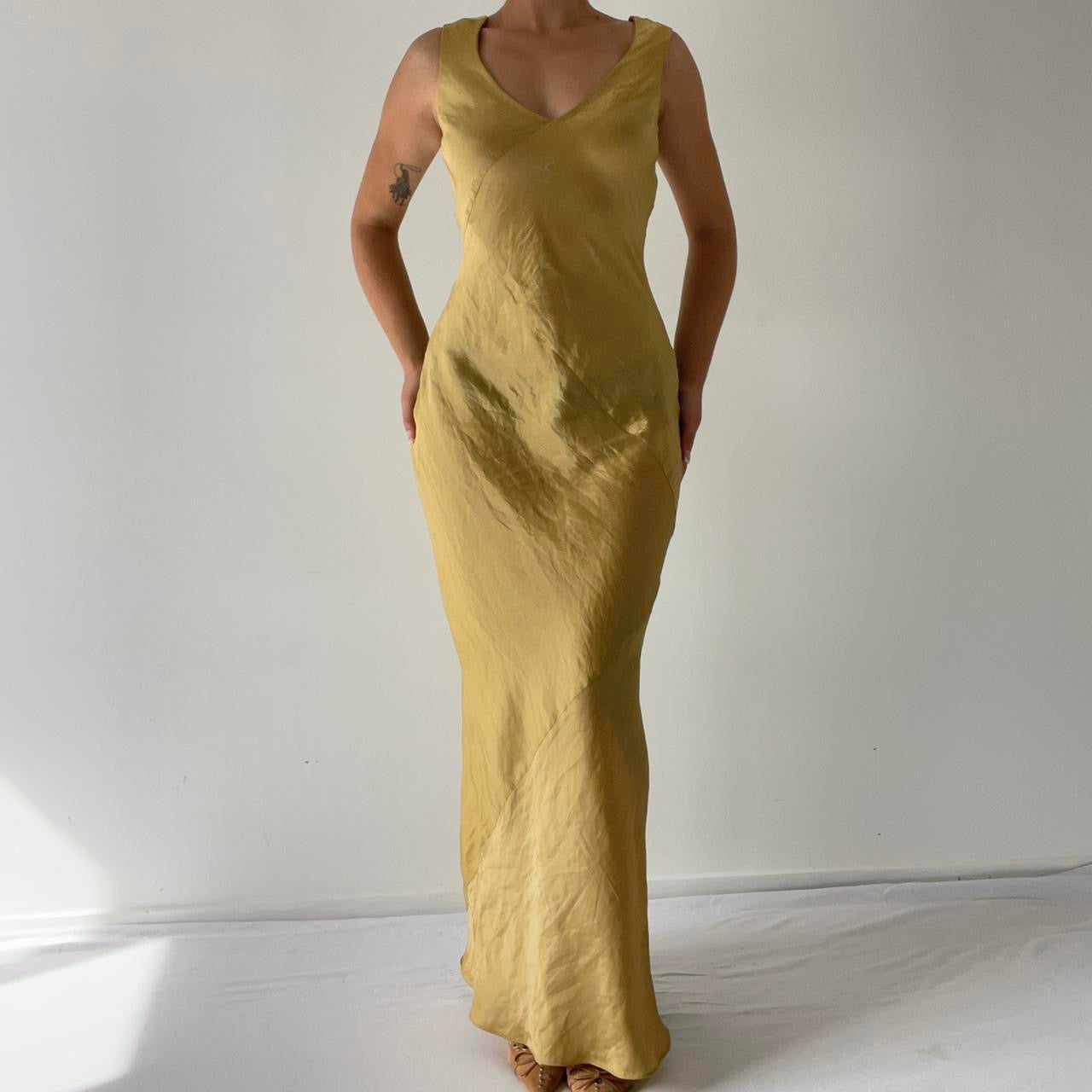 Bias Cut Shimmery Maxi | S