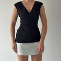 Max Studio Wrap Top | Made in USA | M