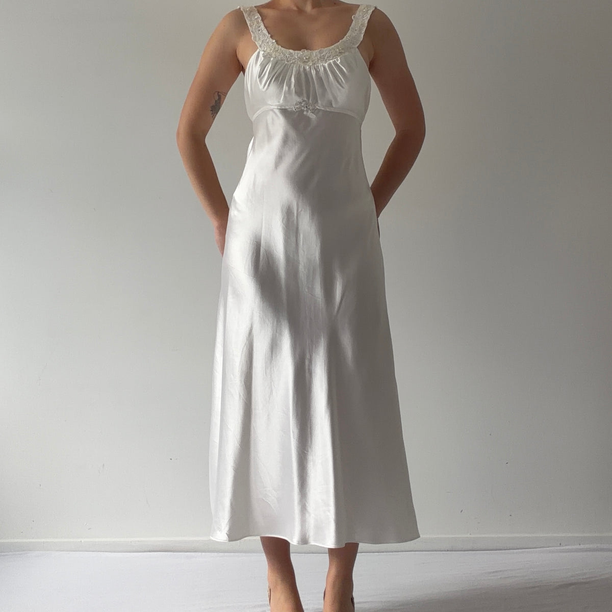 Linea Donatella Embroidered Slip Dress | 6-8