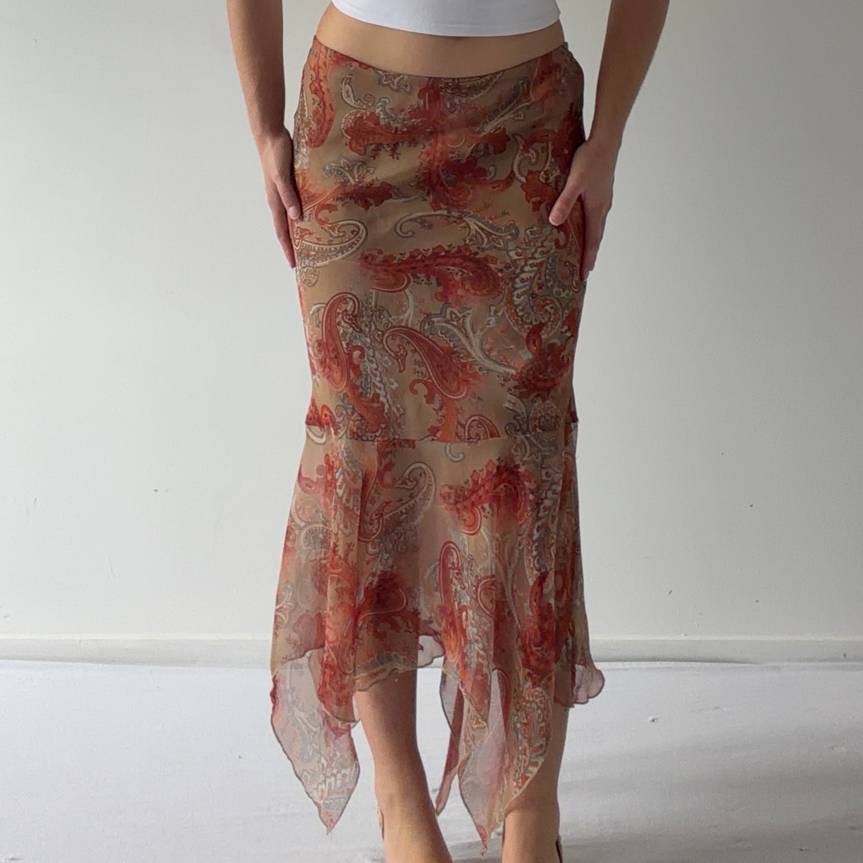 Fashion Bug Asymmetric Midi Skirt | L