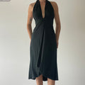 Asymmetric Halter Dress | 8-10