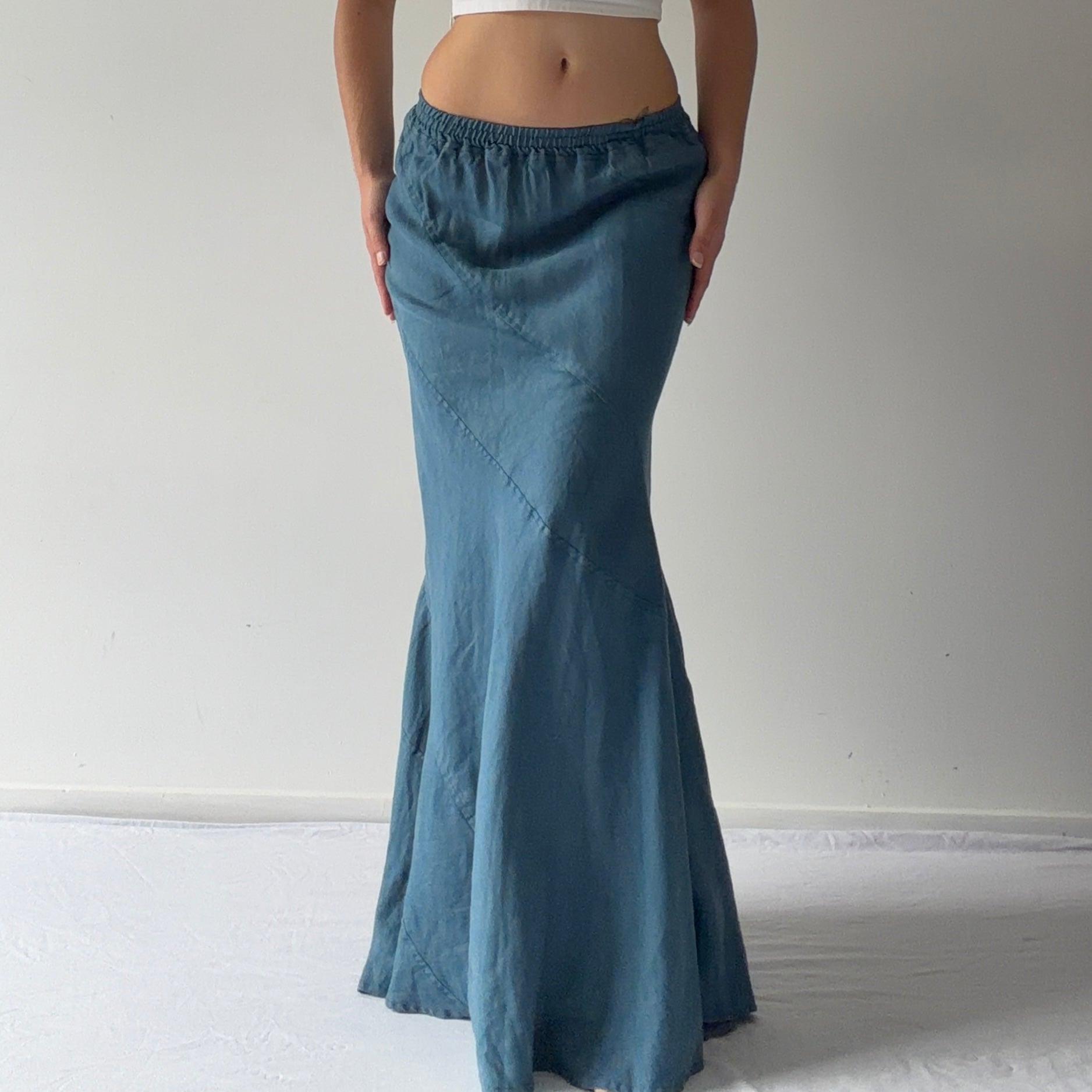 Azuca Linen Maxi Skirt | 6-10